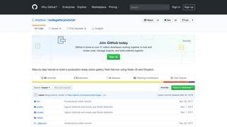GitHub - dropbox/nodegallerytutorial: Step by step tutorial to build a ...