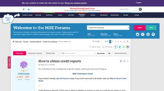 How to obtain credit reports - Page 36 - MoneySavingExpert.com Forums