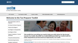 the Tax Preparer Toolkit - EITC Central - IRS.gov