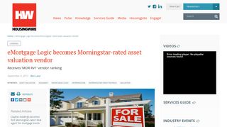 eMortgage Logic becomes Morningstar-rated asset valuation vendor ...