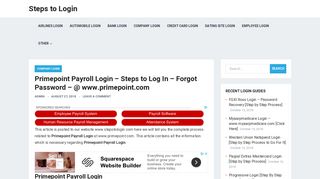 Primepoint Payroll Login – Steps to Log In – Forgot Password ...