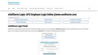 eSelfServe Login: APS Employee Login Online @www.eselfserve.com