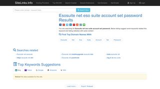 Esosuite net eso suite account set password Results For Websites ...
