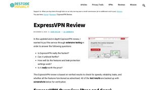 ExpressVPN Review - Great Speeds, But Two Main Drawbacks