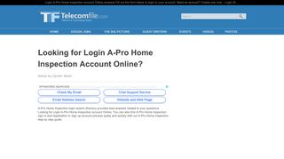 Looking For Login A-Pro Home Inspection Account Online?