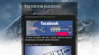 facebook hacking using fake login page
