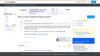 How to clear Facebook Sharer cache? - Stack Overflow