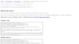 HTML/Oct/Hex Decoder - PHP Decoder