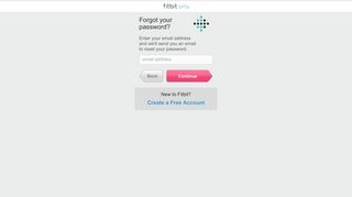 Forgot Password - Scale Setup - Fitbit.com