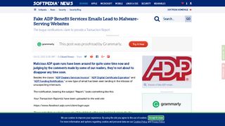 Fake ADP Benefit Services Emails Lead to Malware-Serving Websites