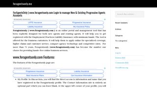 ForAgentsOnly | www.foragentsonly.com Login to manage New ...
