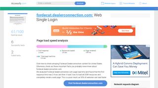 Access fordecat.dealerconnection.com. Web Single Login