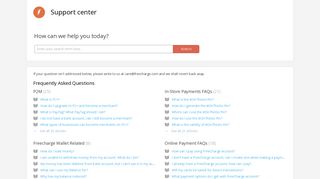 Support : Support center - FreeCharge