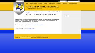 Gaggle - District Email Provider - Parsons District Schools