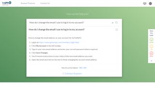 How do I change the email I use to log in to my account?