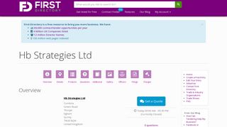 Hb Strategies Ltd - 1st Directory