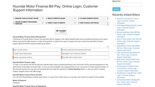 Hyundai Motor Finance Bill Pay, Online Login, Customer Support ...