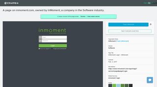 Web Design Example | A page on inmoment.com | Crayon