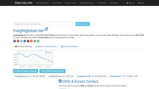 Insightglobal.net | 4.35.5.143, Similar Webs, BackLinks Results