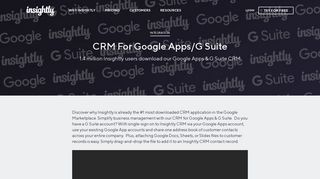 CRM for Google Apps CRM for GSuite | Insightly