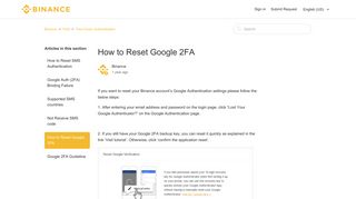 How to Reset Google 2FA – Binance