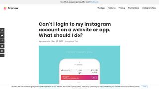 Can't I login to my Instagram account on a website or app. What to do?