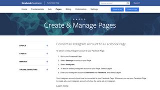 Add an Instagram Account to a Facebook Page | Facebook Ads Help ...