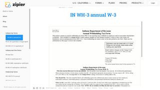 IN WH-3 annual W-3 | Home - Zipier
