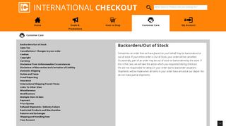 :: International Checkout :: Customer Care