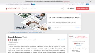 JobsinDubai.com - Fraud, Review 597946 | Complaints Board