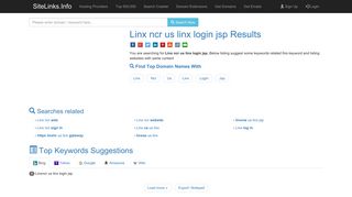 Linx ncr us linx login jsp Results For Websites Listing - SiteLinks.Info