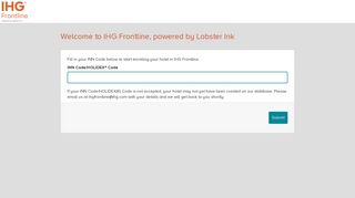 IHG Frontline Login - Lobster Ink