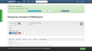 Response Headers KTBNetbank - TagMyCode