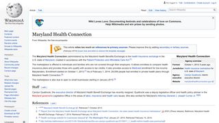 Maryland Health Connection - Wikipedia