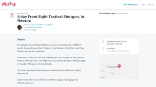 4 day Front Sight Tactical Shotgun, In Nevada | Meetup