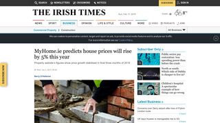 MyHome.ie predicts house prices will rise by 5% this year