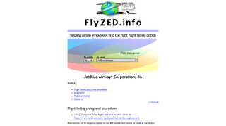JetBlue Airways Corporation | Find flight listing option at FlyZED | ID ...