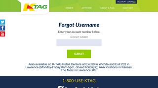 Forgot Username | MyKTAG