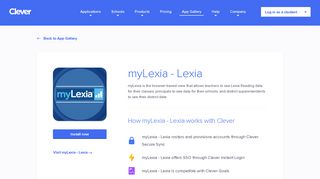 myLexia - Lexia - Clever application gallery | Clever