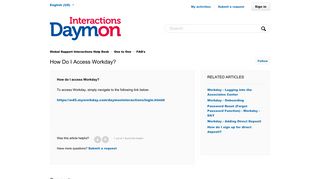How do I access Workday? – Global Support Interactions Help Desk