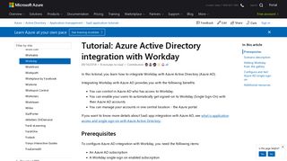 Tutorial: Azure Active Directory integration with Workday | Microsoft Docs