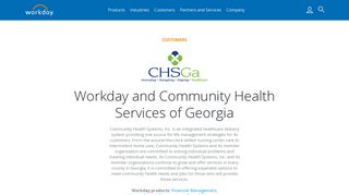 Workday and Community Health Services of Georgia