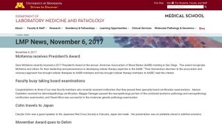 LMP News, November 6, 2017 | Laboratory Medicine and Pathology ...