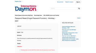 Password Reset (Forgot Password Function) - Workday - DAY ...