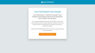 Purpose Prepaid Account - Log In