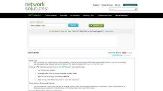 Check Email - Network Solutions