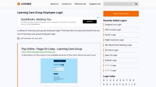 Learning Care Group Employee Login