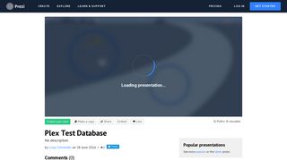 Plex Test Database by Lizzy Schneider on Prezi