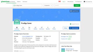 Working at Prodigy Game | Glassdoor.ca