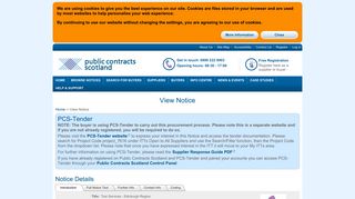 PCS-Tender - View Notice - Public Contracts Scotland